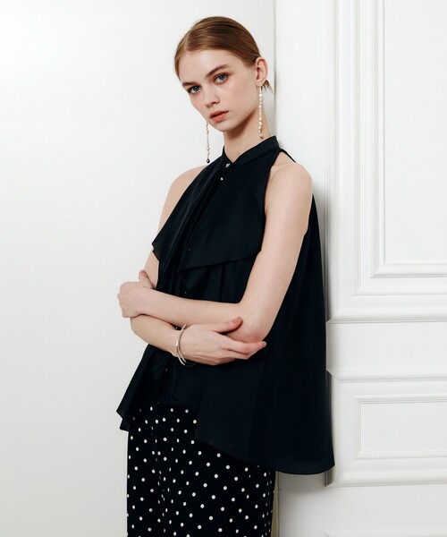 ブラウス シャツ 「LOULOU WILLOUGHBY」ラッフルレイヤーアメスリブラウス レディースの画像