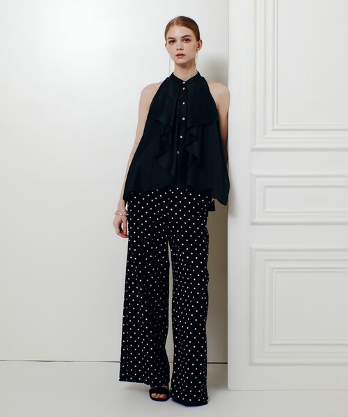 ブラウス シャツ 「LOULOU WILLOUGHBY」ラッフルレイヤーアメスリブラウス レディースの画像