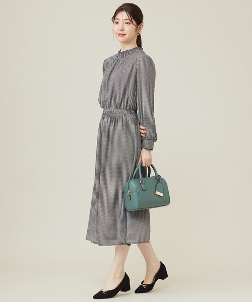 「ANY SIS」 長袖ワンピース 3 ネイビー レディース_画像7