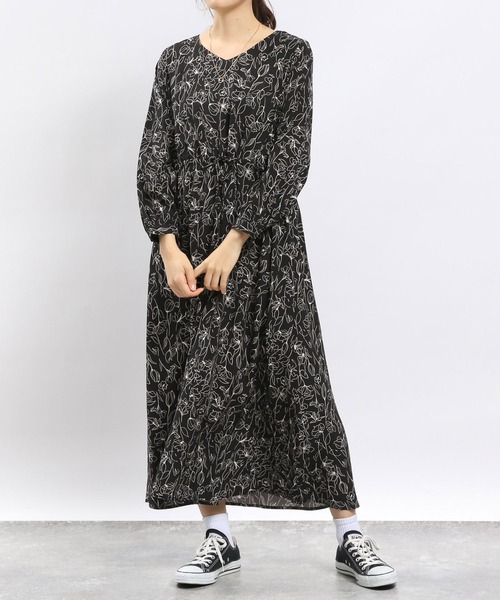「GLOBAL WORK Smile Seed Store」 長袖ワンピース LARGE ホワイト系その他6 レディース_画像2