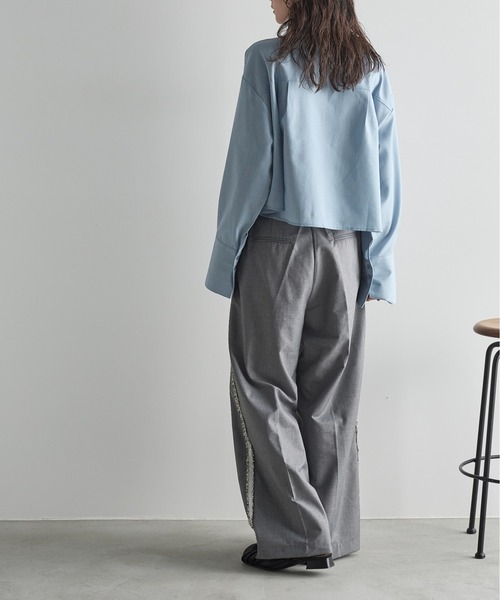 「THE YOn」 長袖シャツ FREE グレー レディース_画像5
