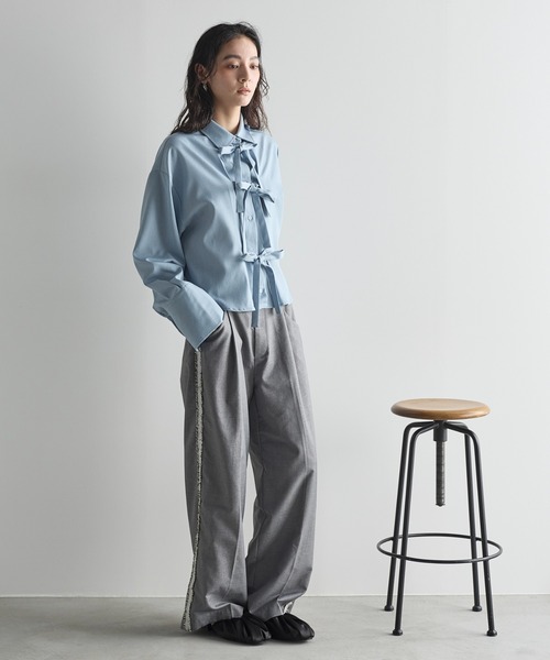 「THE YOn」 長袖シャツ FREE グレー レディース_画像7
