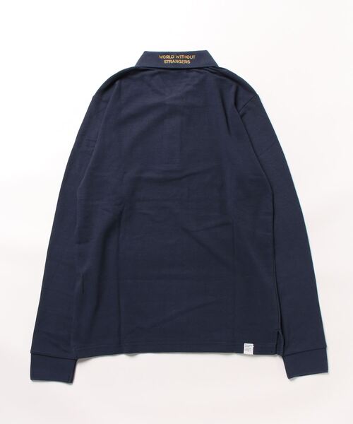 「GIORDANO」 長袖ポロシャツ LARGE ブラック メンズ_画像2