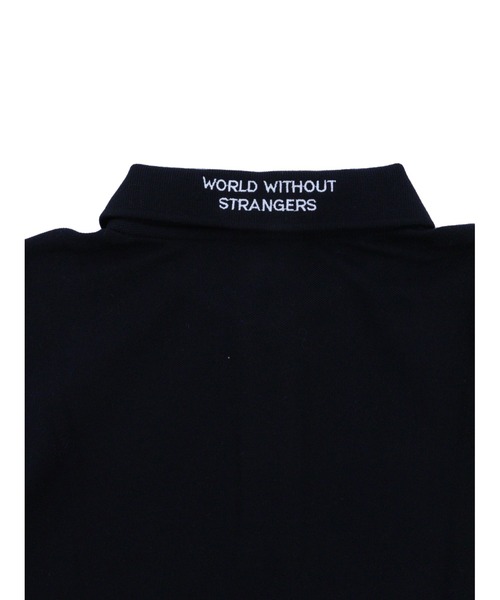 「GIORDANO」 長袖ポロシャツ LARGE ブラック メンズ_画像8