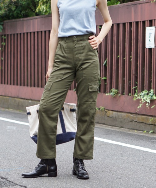 「C.E.L.STORE」 カーゴパンツ 25inch オリーブ レディース_画像3