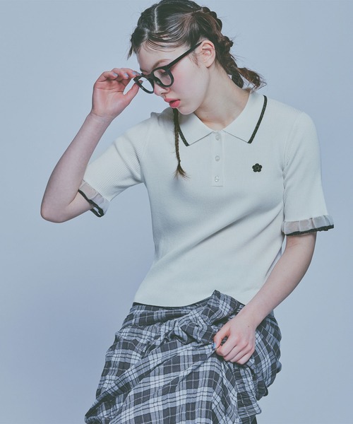 MARY QUANT（マリークヮント） ポロシャツ ポロ マリークワント フリル