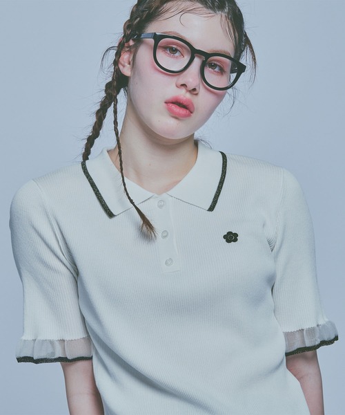 MARY QUANT（マリークヮント） ポロシャツ ポロ マリークワント フリル