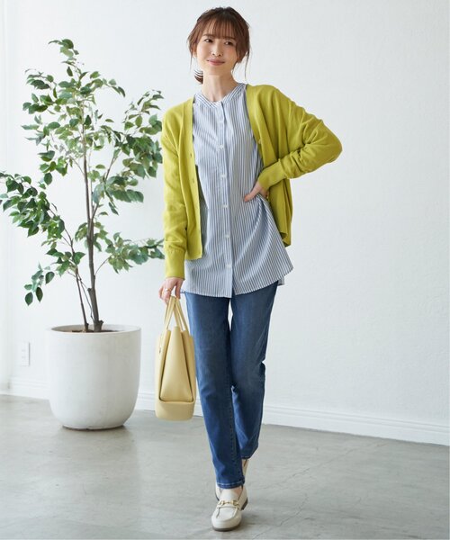 「ikka」 長袖ブラウス L ブルー レディース_画像7