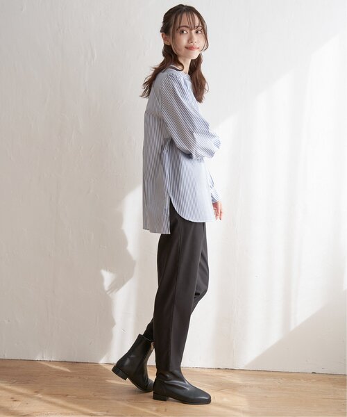 「ikka」 長袖ブラウス L ブルー レディース_画像9