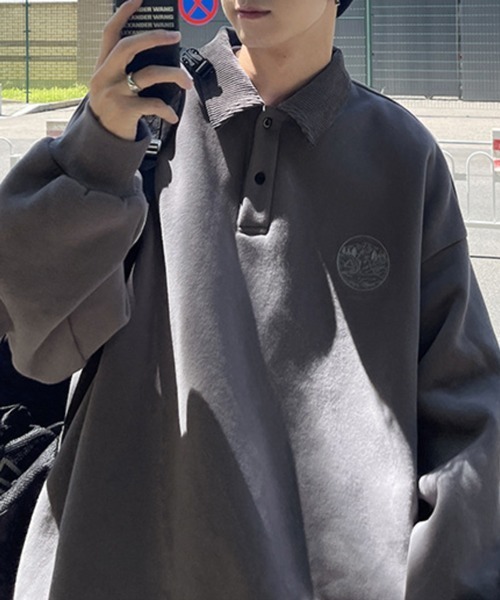 「NOWLE」 スウェットカットソー X-LARGE グレー メンズ_画像5