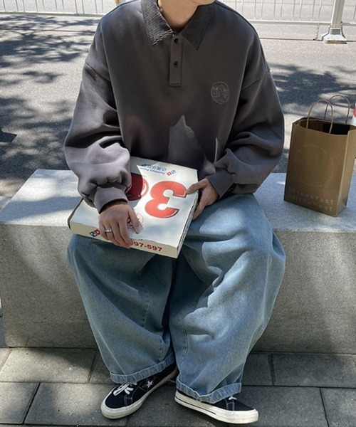 「NOWLE」 スウェットカットソー X-LARGE グレー メンズ_画像6