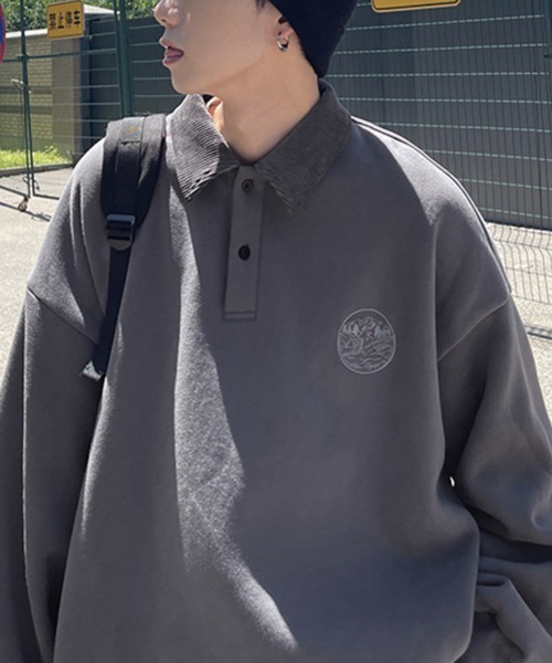 「NOWLE」 スウェットカットソー X-LARGE グレー メンズ_画像7