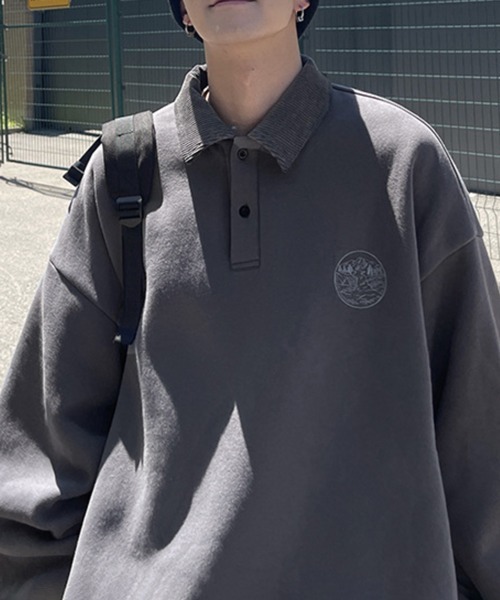 「NOWLE」 スウェットカットソー X-LARGE グレー メンズ_画像8