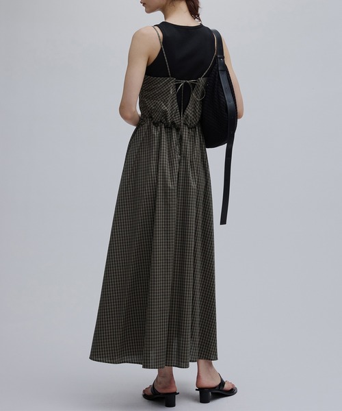 ドレス CHECK PATTERN CORSET DOCKING DRESS