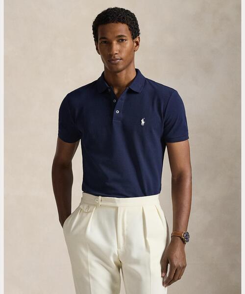 新品タグ付✨ポロラルフローレン 半袖ポロシャツ ネイビー L スリムフィット POLO RALPH LAUREN（ポロ・ラルフローレン） ラルフローレン
