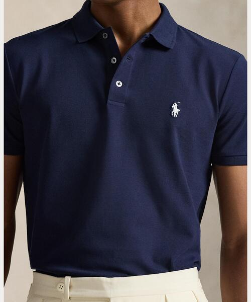 新品タグ付✨ポロラルフローレン 半袖ポロシャツ ネイビー L スリムフィット POLO RALPH LAUREN（ポロ・ラルフローレン） ラルフローレン