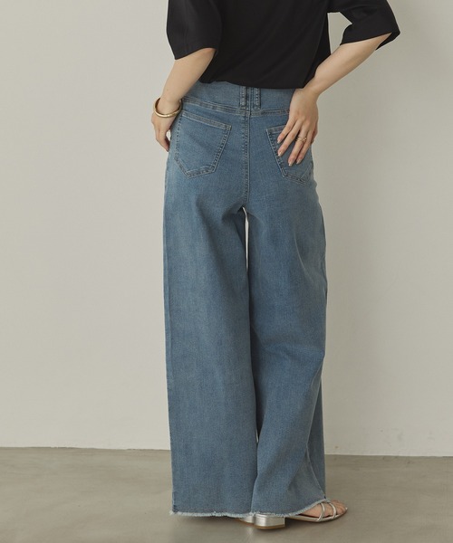 「hunch」 デニムパンツ FREE ワンウォッシュ レディース_画像6
