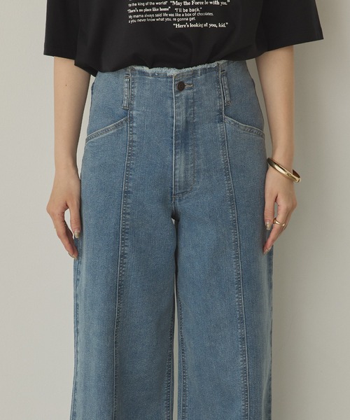 「hunch」 デニムパンツ FREE ワンウォッシュ レディース_画像7