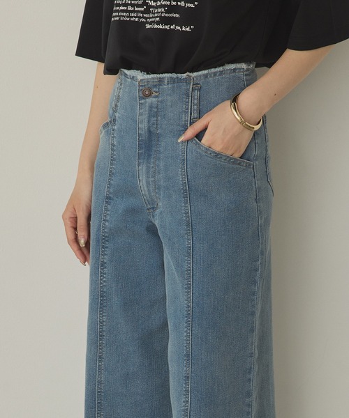 「hunch」 デニムパンツ FREE ワンウォッシュ レディース_画像8
