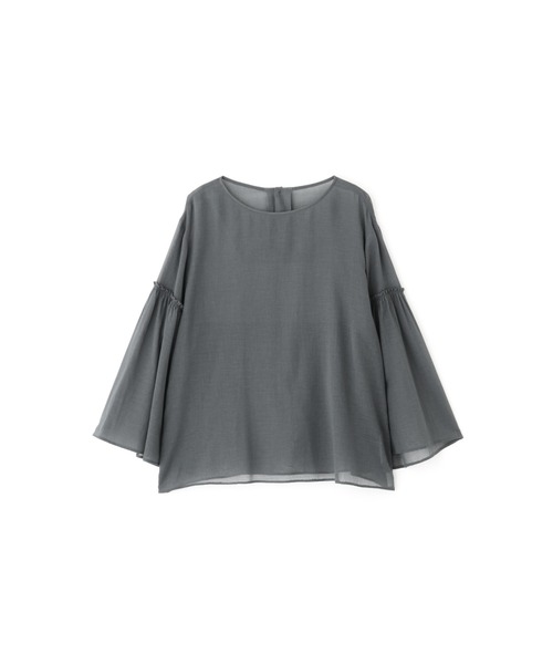ブラウス シャツ アムンゼンチュニック レディース human woman ブラウス シャツ 綿ウールアムンゼンブラウス