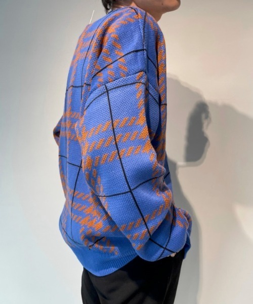 WESTBOY（ウエストボーイ） カーディガン Check Drop Shoulder 