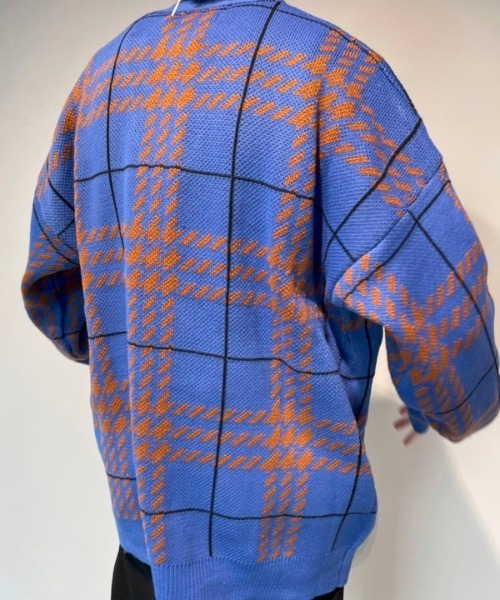 WESTBOY（ウエストボーイ） カーディガン Check Drop Shoulder 