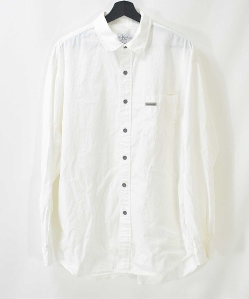 シャツ ブラウス ヴィンテージ古着 90s Calvin Klein Jeans 無地 長袖シャツ Zozotown Paypayモール店 通販 Paypayモール