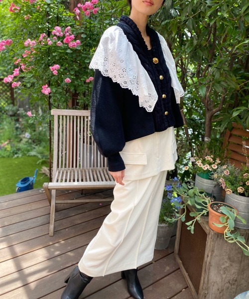 ◇クリアストライプスカート yachi03】美品クリアストライプスカート