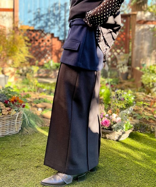 アドーア ADORE 22AW モダンリーフレーススカート ロング 38 ピンク