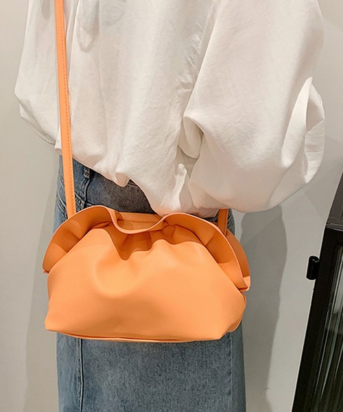ショルダーフリル M とラッフルS florist ショルダーバッグ バッグ 「6色展開」がま口ラッフル