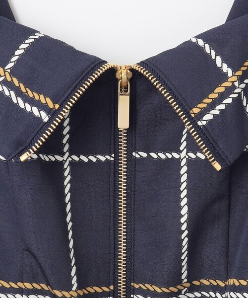 GRACE CONTINENTAL ワンピース ロープチェックワンピース