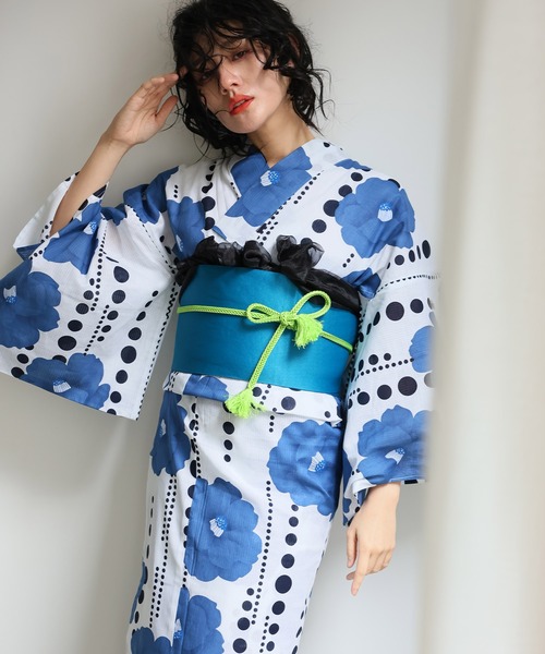 yulie 浴衣 ＼8種類から選べる洗える浴衣2点セット／「大人浴衣+