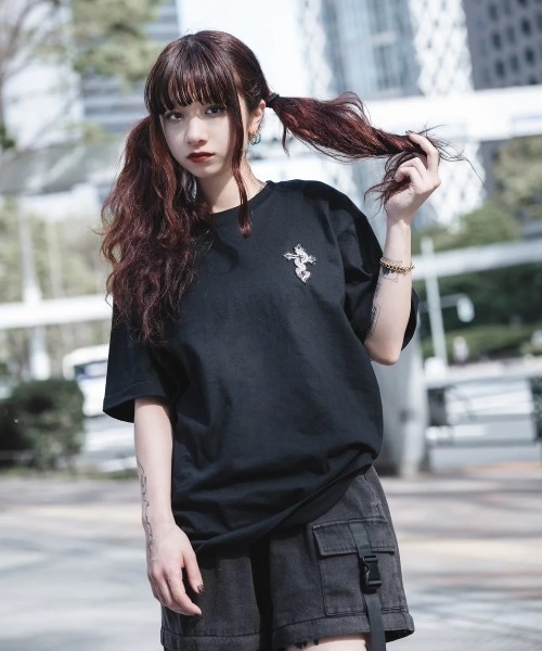 gibous tシャツ gibous/ギボス/gibous×lhp cross wappen t shirt