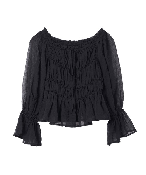 PAMEO POSE ブラウス シャツ Sheer Check Blouse レディース