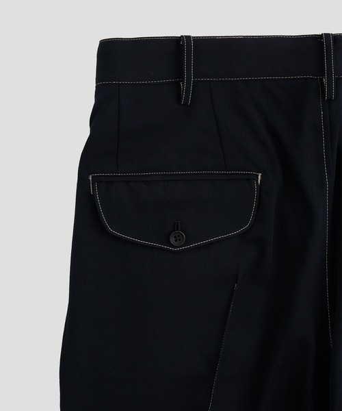 KHOKI（コッキ） スラックス 「KHOKI / コッキ」Pleat-detail pants