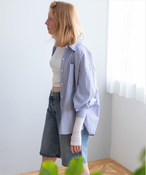 SUWDEE ブラウス シャツ multi stripe shirt レディース