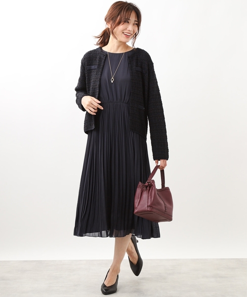 リフレクト（Reflect）/【手洗い可】フィットアンドフレアワンピース Reflect（リフレクト） ワンピース 「手洗い可」フィットアンドフレア