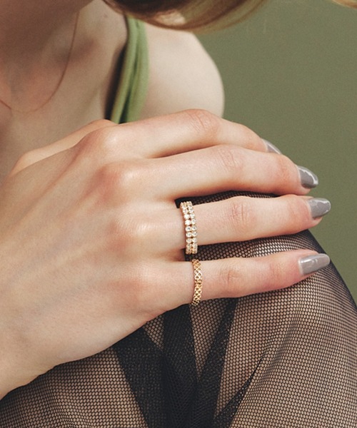 アクセサリー les bon bon/princess double ring gold les bonbon 指輪 リング 「les bon bon」princess double ring