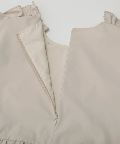 Fit more ブラウス シャツ ショルダーフリル長袖ペプラム