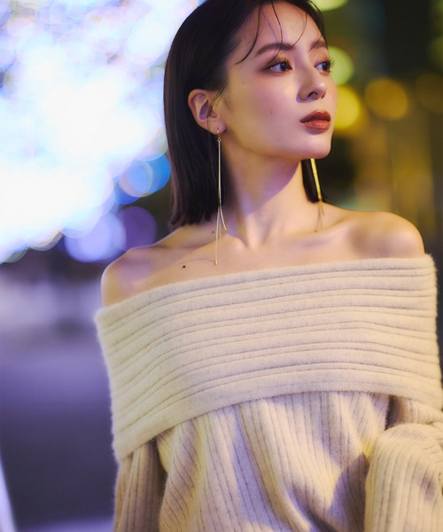 anuans（アニュアンス） ワンピース オフショルリブニットセットアップ