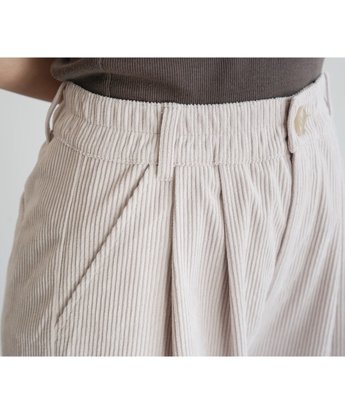 reca パンツ 裾タックコーデュロイパンツ レディース : ZOZOTOWN