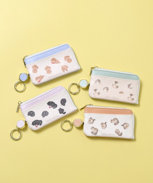 Flowering（フラワーリング） キーケース クマ/犬/ミニハート刺繍