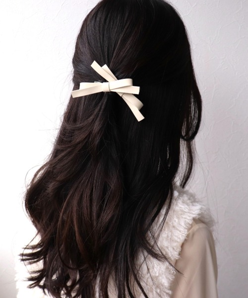 Three Four Time（スリーフォータイム） ヘアクリップ ダブルリボン