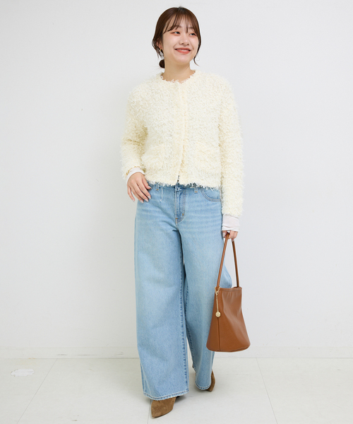 SLOBE IENA コート アウター リボンヤーンニット ジャケット  