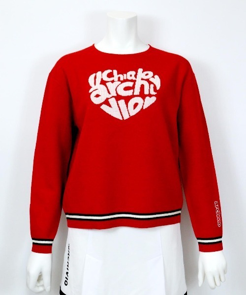 archivio（アルチビオ） ニット セーター ウール混ハートロゴニット