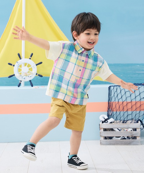 Combi mini ポロシャツ 襟付きオリジナルチェックポロ キッズ 子供服
