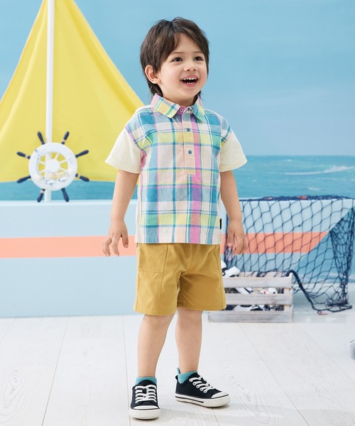 Combi mini ポロシャツ 襟付きオリジナルチェックポロ キッズ 子供服