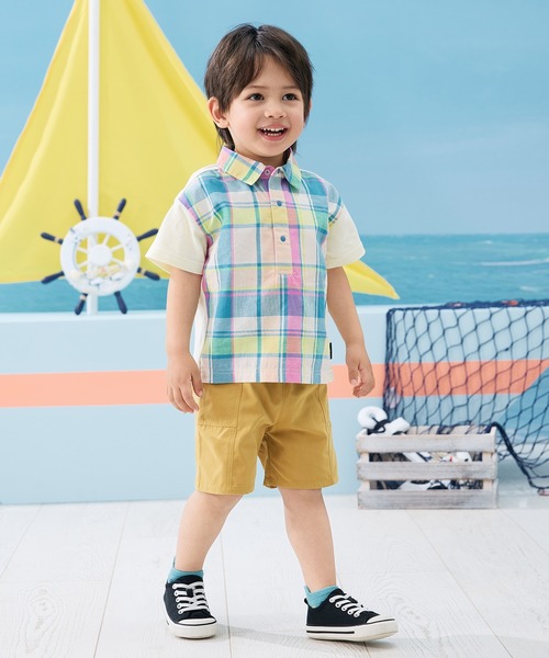 Combi mini ポロシャツ 襟付きオリジナルチェックポロ キッズ 子供服 Combi mini ポロシャツ 襟付きオリジナルチェックポロ キッズ 子供服
