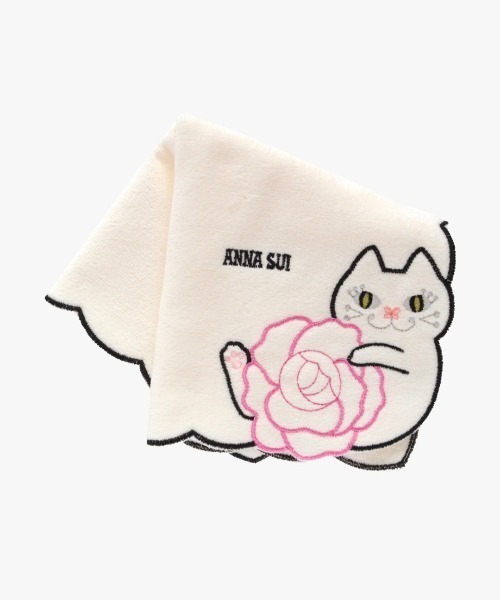 ANNA SUI（アナスイ） ハンカチ キャット＆ローズ タオルハンカチ