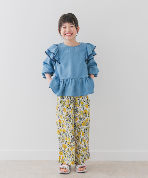 ★韓国発★イージーフラワーパンツ/全3色/Ongo 30％OFF】SOIL（ソイル） コットン フラワープリント ワイド
